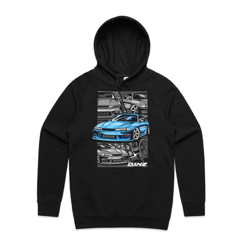 D1 Apparel 'S14 Silvia' Blue Colourburst Hoodie