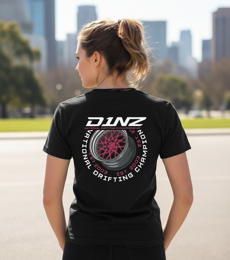 D1 Apparel T-Shirt – Pink Wheel